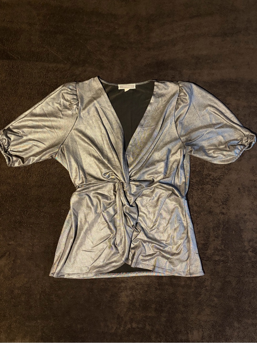 Pleione Metallic Silver Shirt